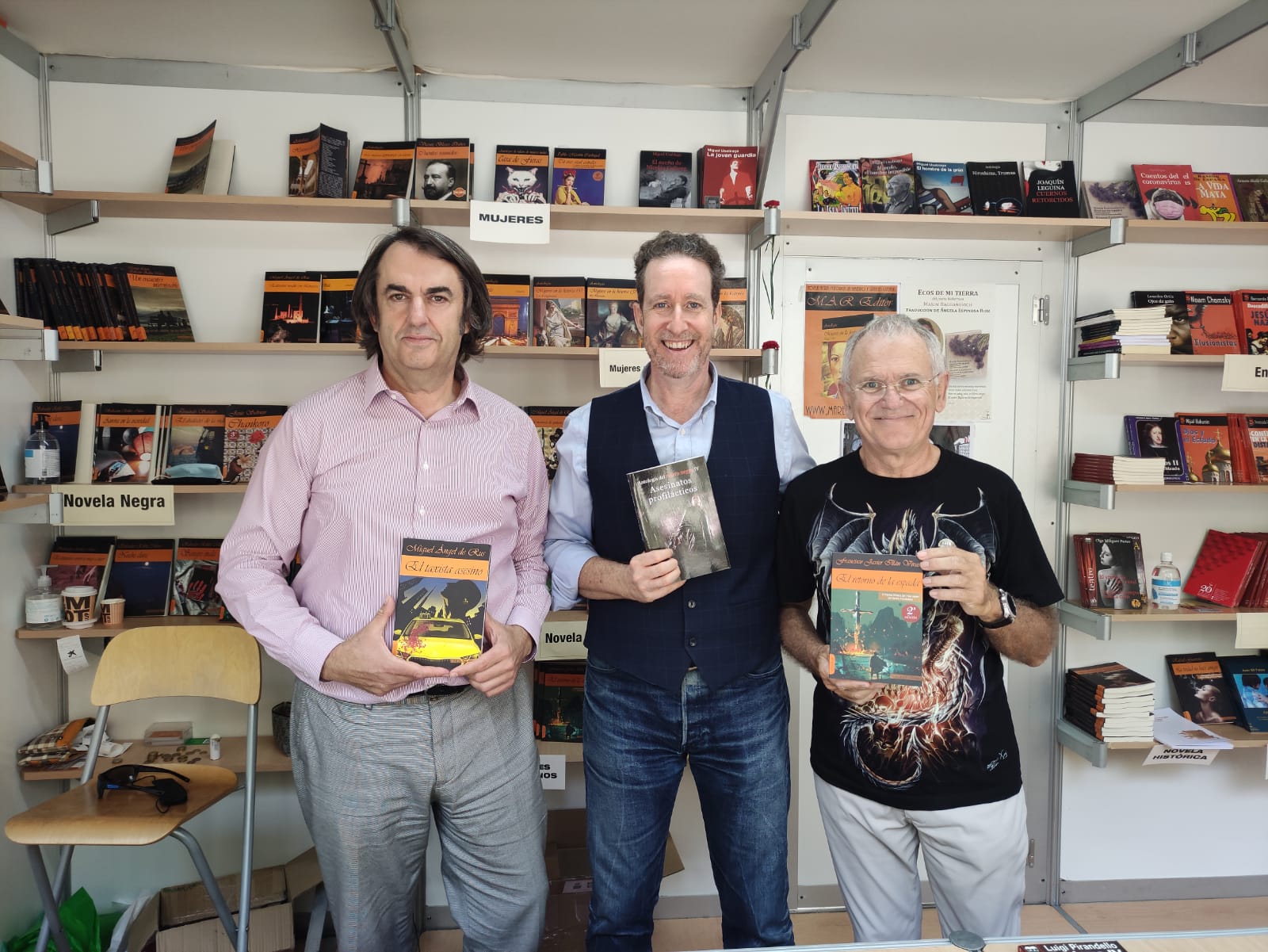 Rus en la Feria del Libro de Murcia con Jerónimo Tristante y Francisco Javier Illán Vivas
